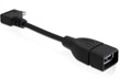 Cablu OTG USB 2.0 A la micro USB B in unghi M - T, Delock 83104