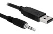 Convertor USB 2.0 la Serial TTL 3.5 jack 1.8 m (3.3 V), Delock 83114