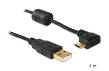 Cablu USB A T la micro USB B T unghi de 90 grade, Delock 83147