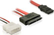Cablu Micro SATA M + 2 Pini Molex la SATA, Delock 84384