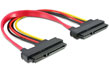 Cablu SATA 22pini M-M 20cm, Delock 84406