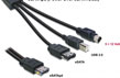 Cablu eSATAp 12V la eSATA, USB-B, MD6 1m, Delock 84430