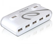 HUB USB 2.0 7 porturi, alimentare, Delock