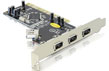 Placa PCI FireWire 3+1 porturi, Delock 89144