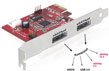 Placa PCI Express 2 X Power Over eSATA 5V -12V, Delock 89233