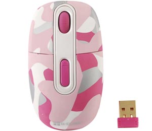 Mouse Wireless G-Cube Camo Couture: Pink, G4C-10P