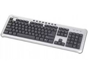 Tastatura Gembird PS/2 KB-314M-SB Multimedia Silver-Black