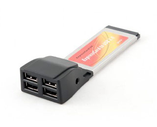 Placa Expresscard Gembird - 4 porturi USB 2.0, PCMCIAX-USB24
