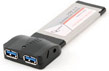 Placa ExpressCard la USB 3.0 2 porturi, Gembird PCMCIAX-USB32