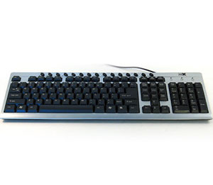 Tastatura Serioux PS/2 Multimedia Black-Silver, SRXK-9400M-SB