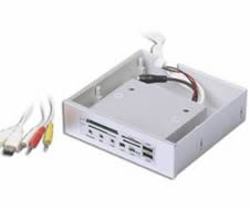 Card reader intern + Front Panel 5.25, Gembird UHB-2MP-S