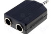 Adaptor audio 2 X Jack 6.3 M la Jack 3.5 T, stereo