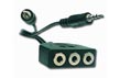 Cablu audio prelungitor (casca/boxe + microfon) 1m