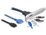 Bracket USB 3.0 19 pini header + SATA 7 pini intern la 1 x Multiport extern, Delock 82978