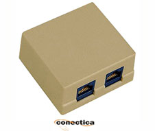 Priza dubla neecranata RJ45.